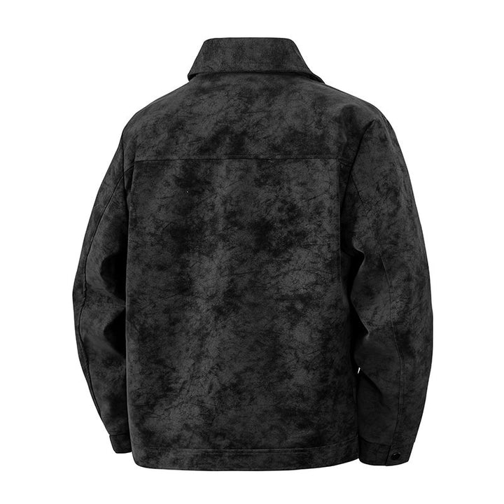 Men's overshirt jacket in suede look with flap pockets & snap front Mune Fashion