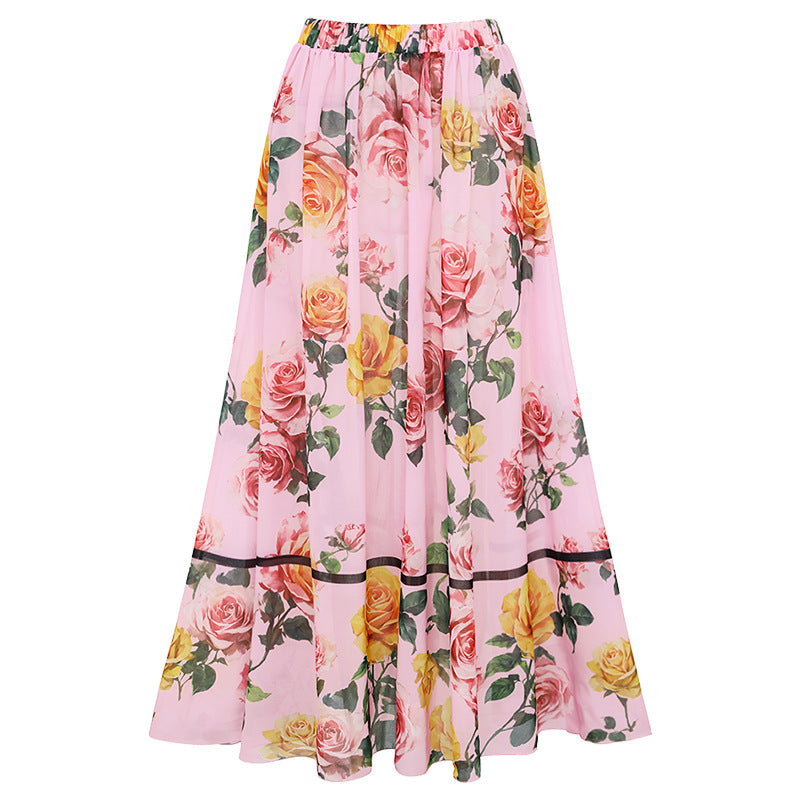 Women's One-Sided Swimsuit with Floral Draping Design Mune Fashion