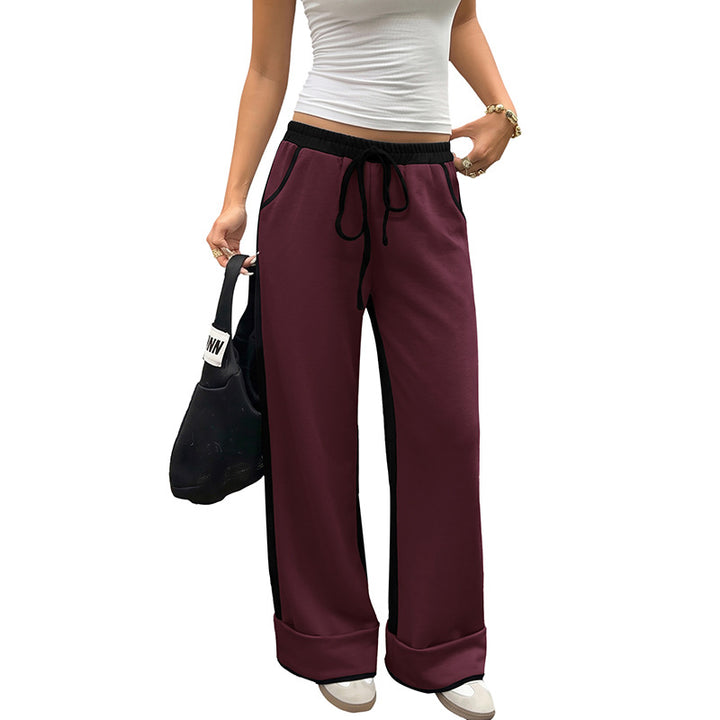 Women Solid Color Relaxed Fit Jogging Pants Mune Fashion