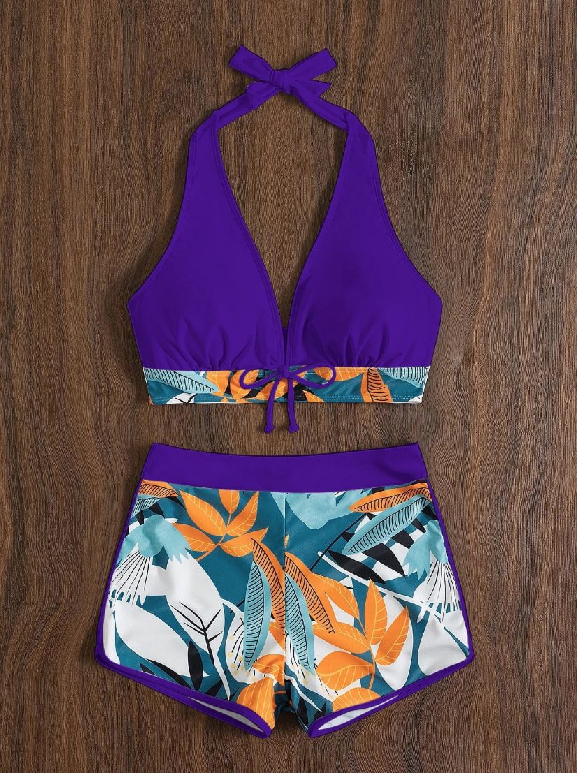 Women’s Sporty Bikini Set with Floral Design Mune Fashion