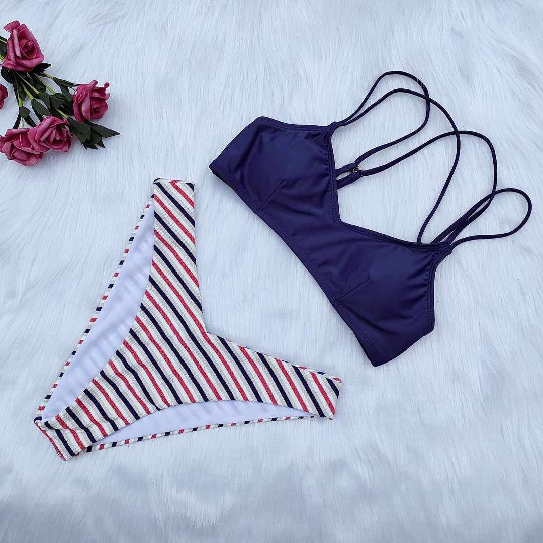 Women's triangle bikini with multiple straps Mune Fashion