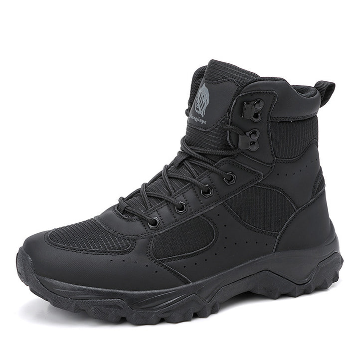 Men's Robust Trekking and Duty Boots with Ankle Support and Treaded Rubber Sole Mune Fashion