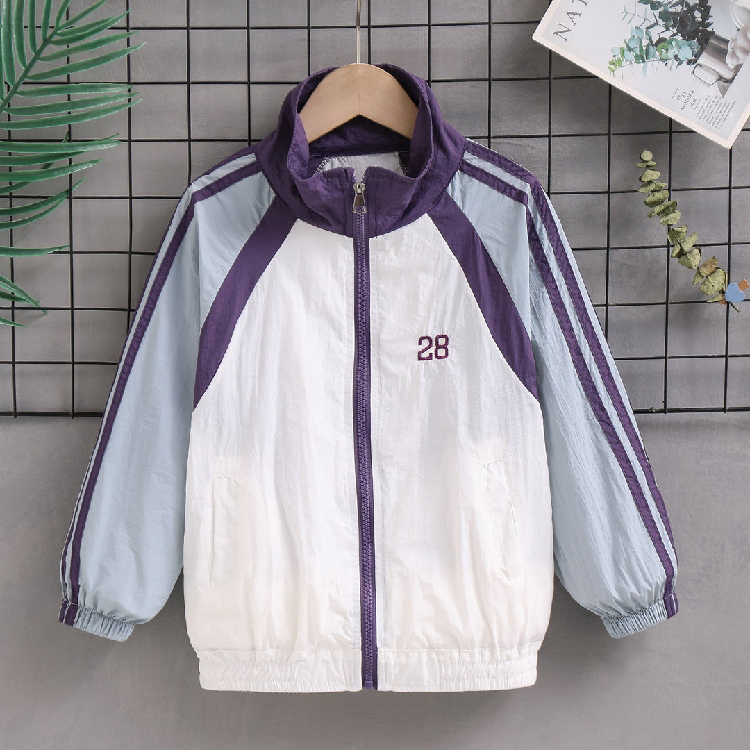 Women's sporty retro windbreaker with stand-up collar and raglan sleeves Mune Fashion