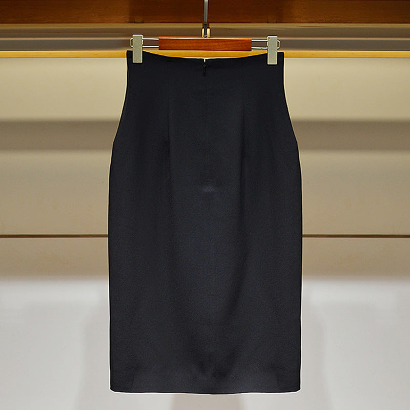 Women's Elegant Pencil Skirt with Button Details Mune Fashion