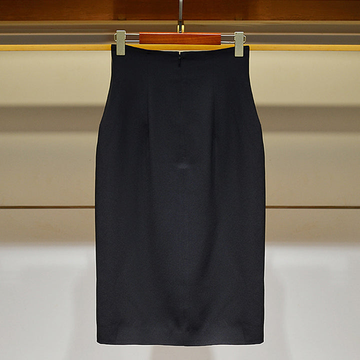 Women's Elegant Pencil Skirt with Button Details Mune Fashion