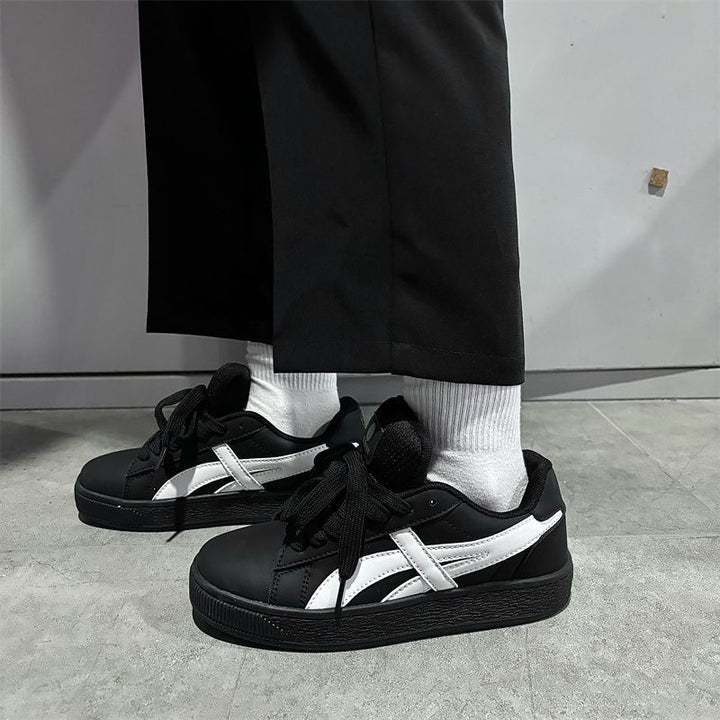 Women's Fashion Sneakers with High Rubber Sole and Breathable Upper Material Mune Fashion