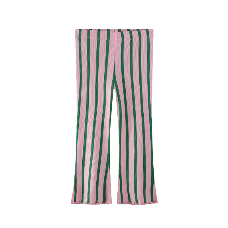Women's flared pants with colorful striped pattern Mune Fashion