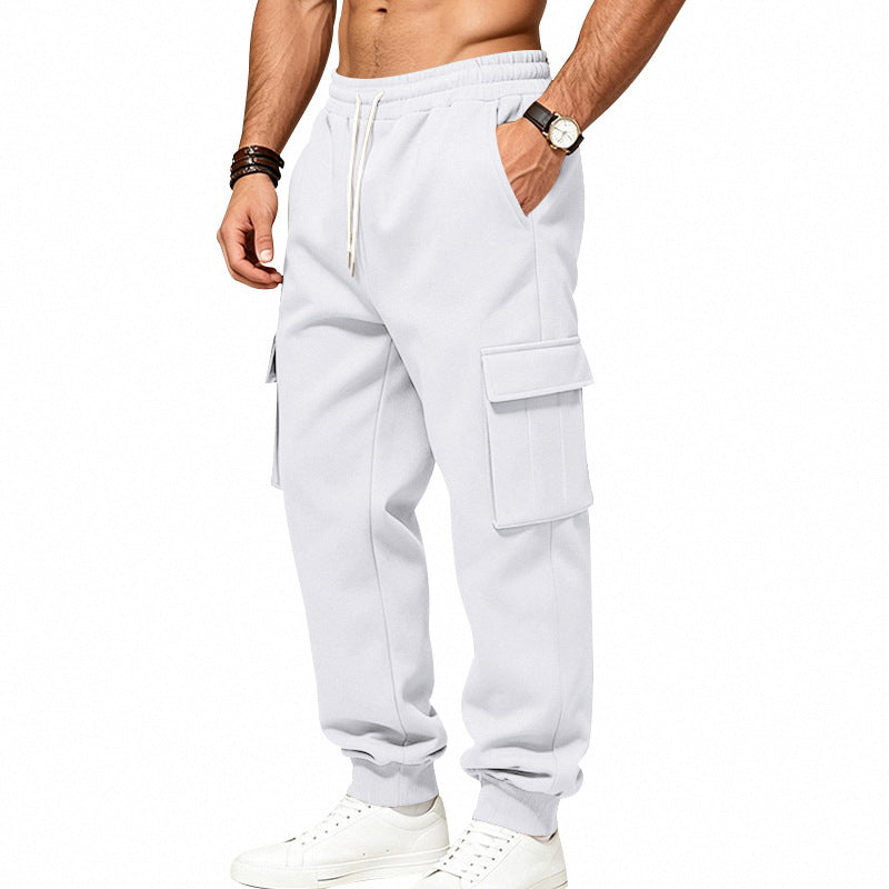 Men's loose-fitting cargo joggers with elastic waistband and large flap pockets Mune Fashion