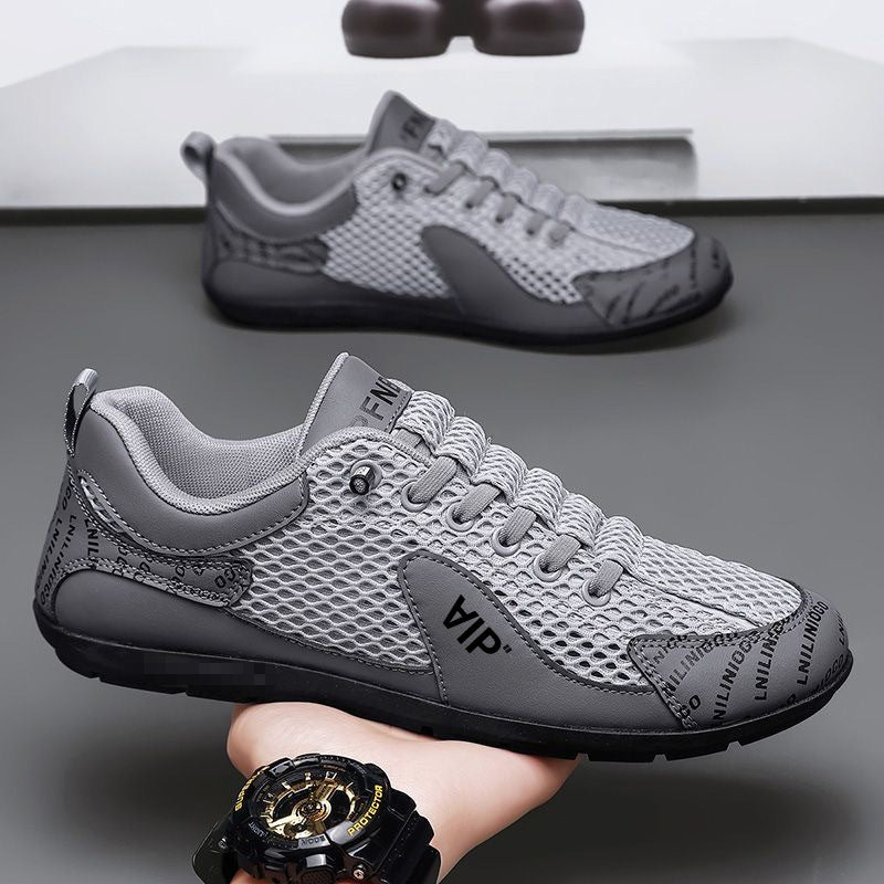 Men's Lightweight Breathable Mesh City Runner with Sturdy Rubber Sole and Decorative Print Mune Fashion
