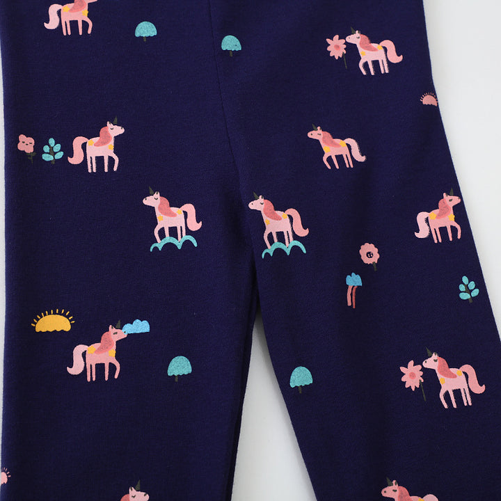 Girls leggings with colorful unicorn design Mune Fashion