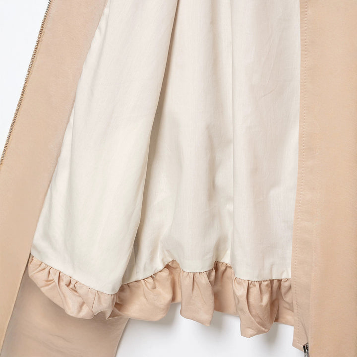 Women’s Oversize Transition Jacket with High Stand Collar and Elastic Hem Mune Fashion