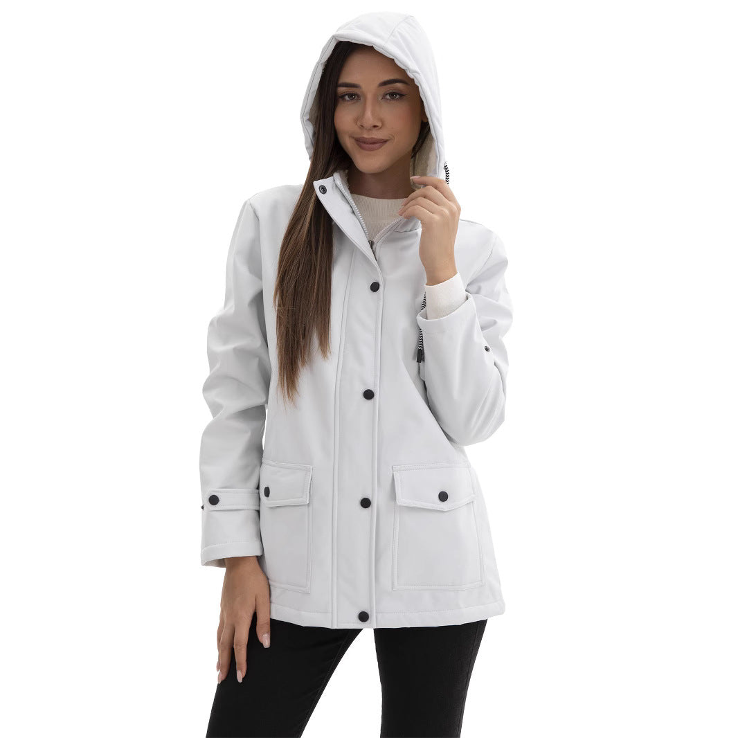 Women's Fashion Outdoor Jacket with Fleece Lining