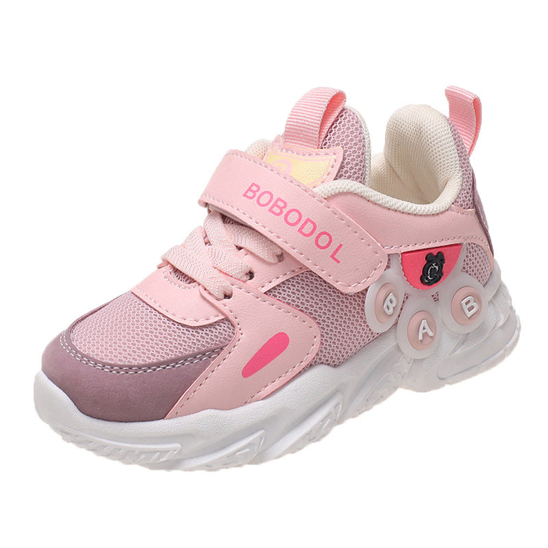 Women's Sporty Children's Sneakers with Practical Velcro Closure and Colorful Appliqués Mune Fashion