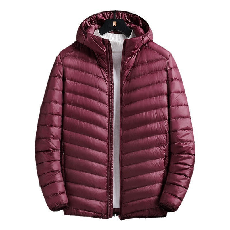Men's nan ultralight padded jacket with hood, windproof outer shell and packable thermal lining Mune Fashion