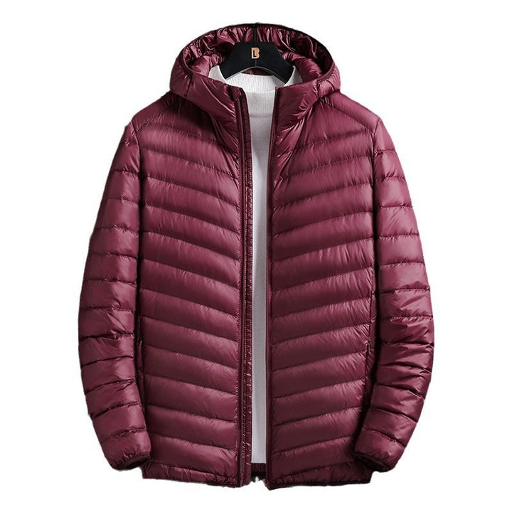 Men's nan ultralight padded jacket with hood, windproof outer shell and packable thermal lining Mune Fashion
