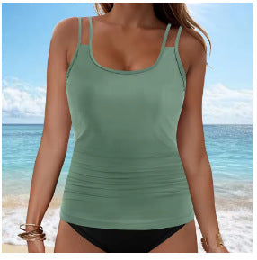 Ladies Tankini top with fashionable ruffle design Mune Fashion