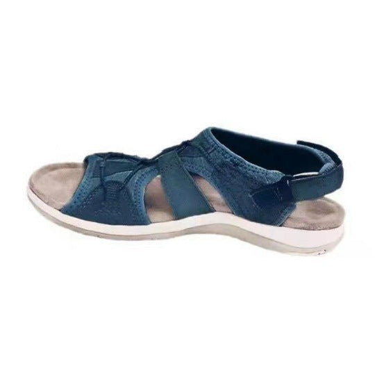 Women's Sporty Comfort Sandal with Padded Footbed and Velcro Heel Strap Mune Fashion
