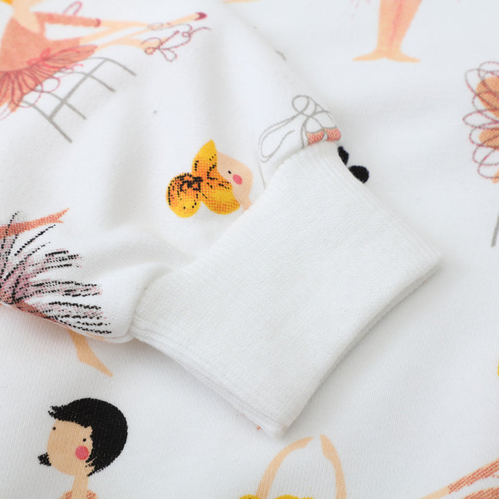 Girls sweatshirt dress with playful ballet motif and tulle skirt Mune Fashion