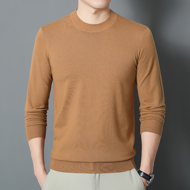 Men's fine round neck sweater made of fine knit with a narrow silhouette Mune Fashion