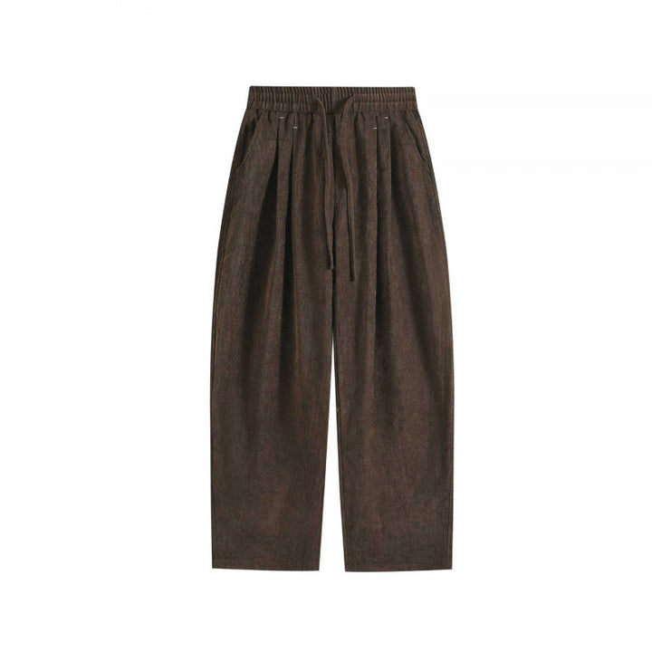 Women Wide Culotte Pants with Elastic Waistband and Drawstring Mune Fashion