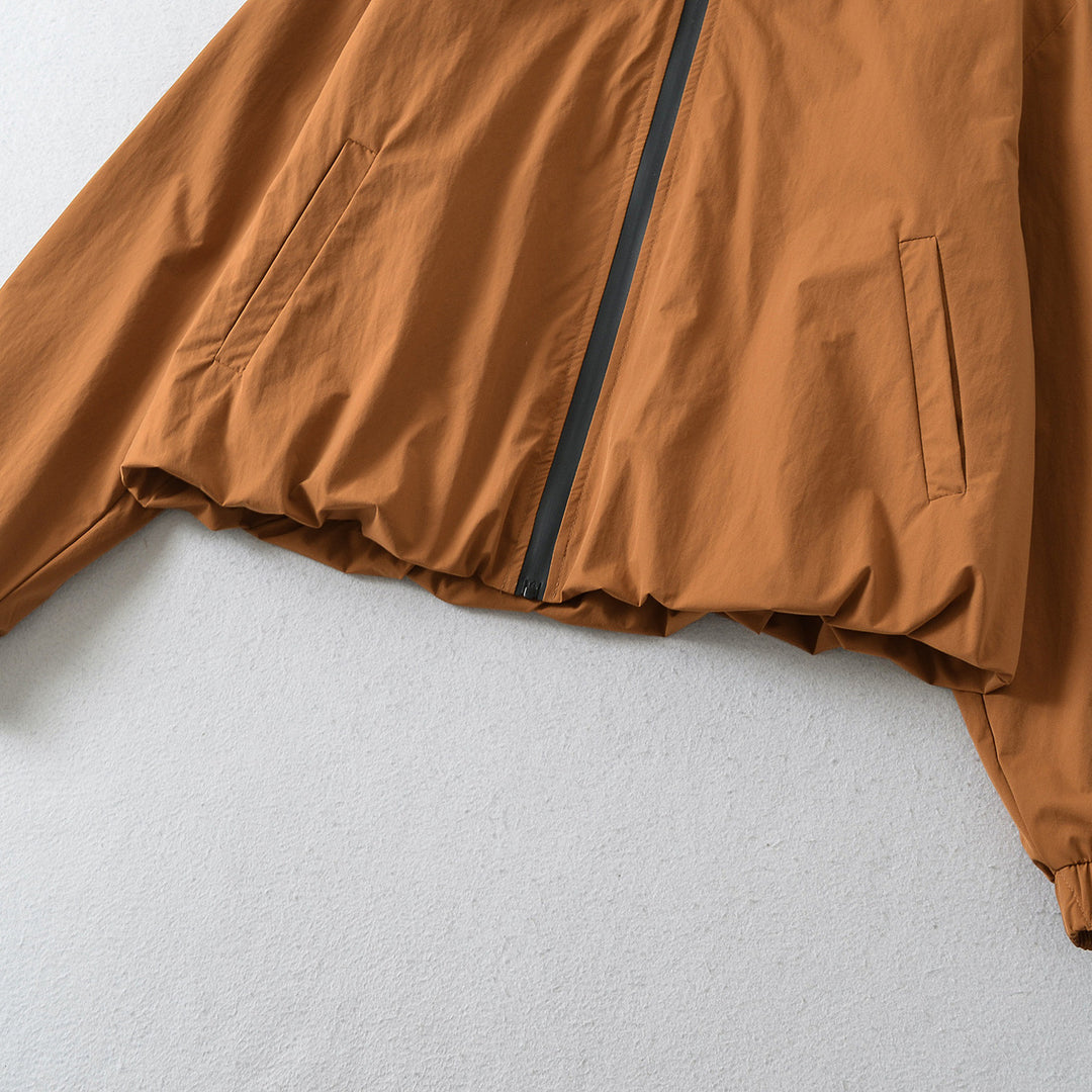 Women's Cropped Transition Jacket with Hood, Drawstring and Elastic Hem