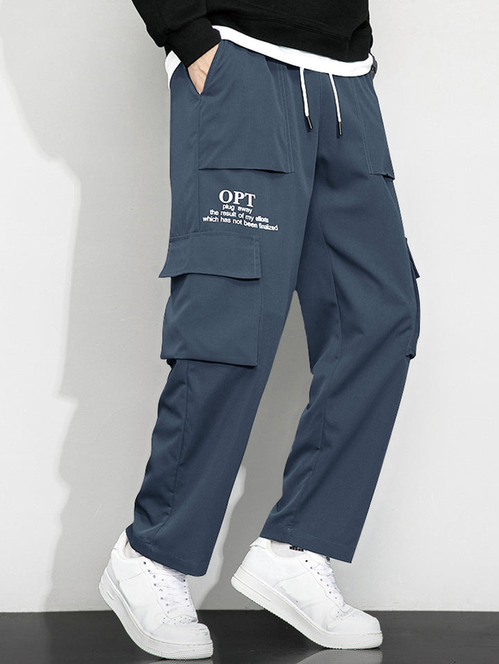 Men's cargo pants with practical pockets and elastic waistband Mune Fashion