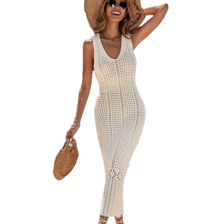 Ladies fashionable crochet beach dress Mune Fashion