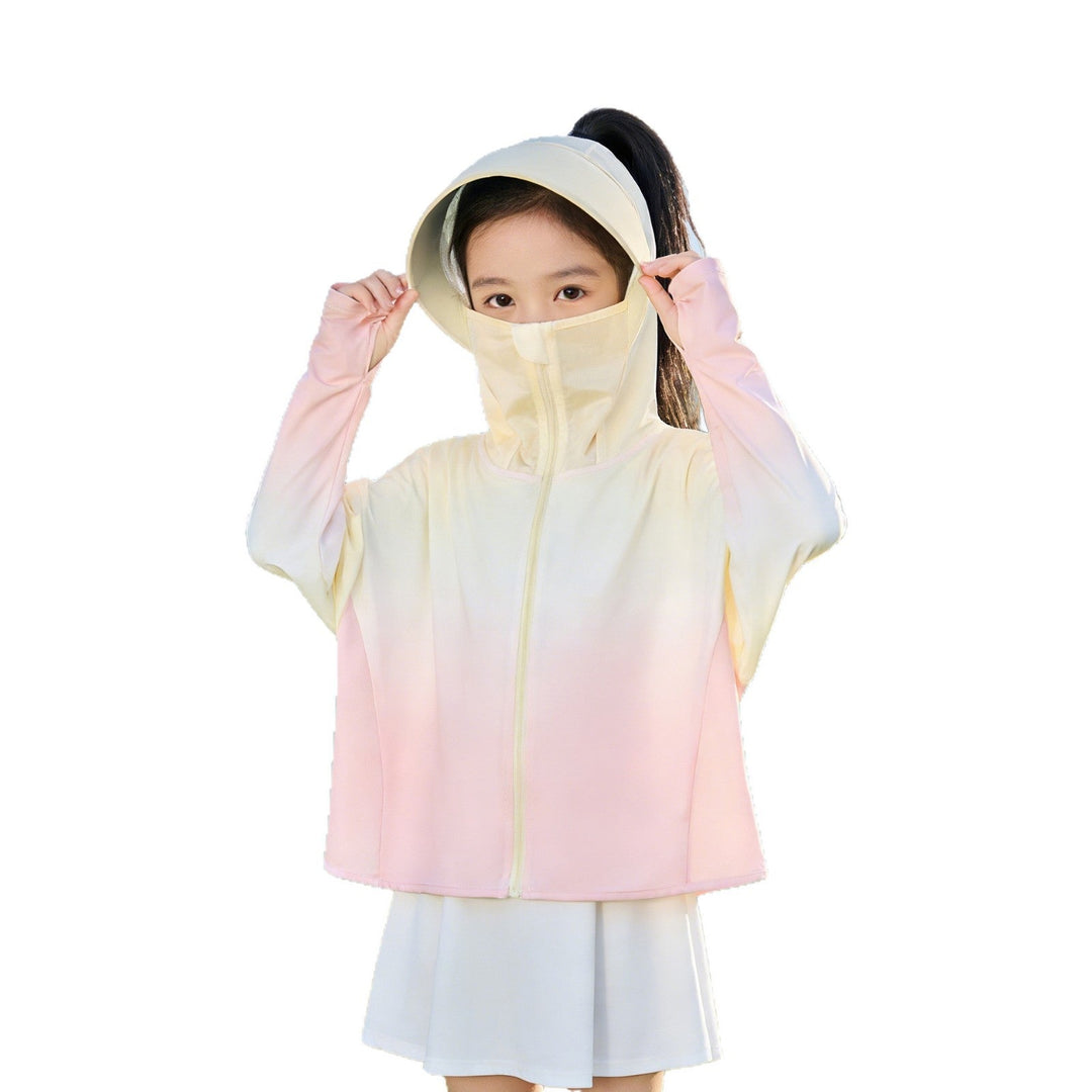 Girls Sporty Hooded Jacket with UV Protection Mune Fashion