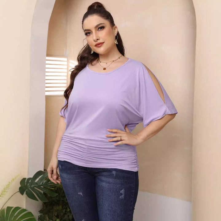 Women's casual blouse with draped pleats