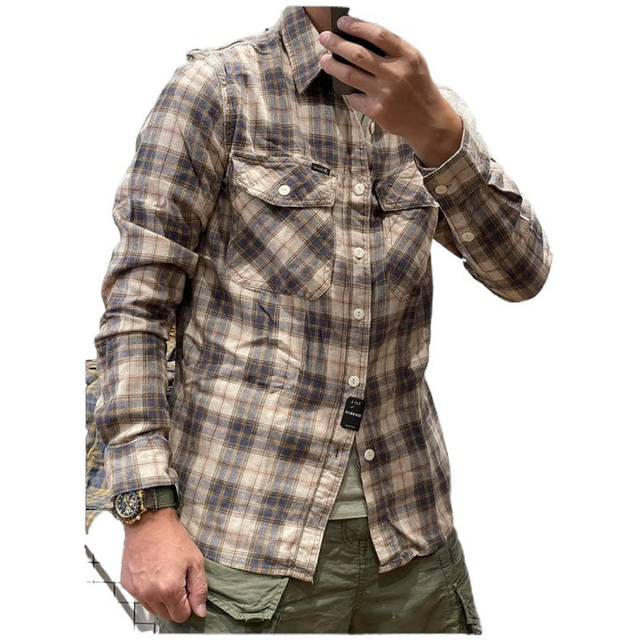 Men's Checkered Cotton Shirt Mune Fashion