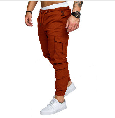 Men's tailored cargo jogger with elastic waistband, drawstring, and patch pockets Mune Fashion
