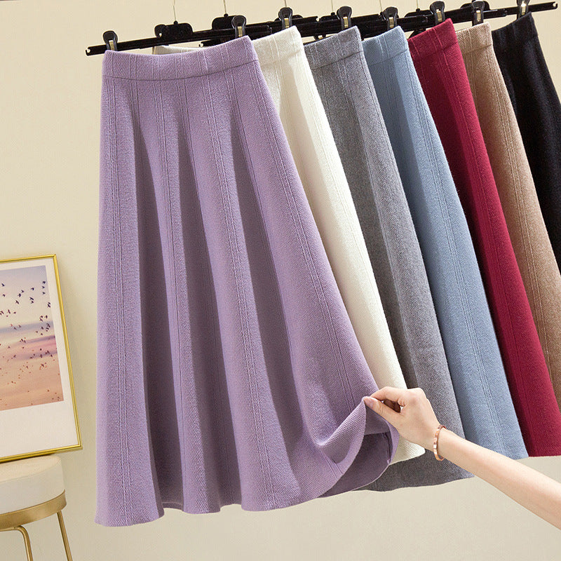 Women Striped A-Line Skirt Mune Fashion