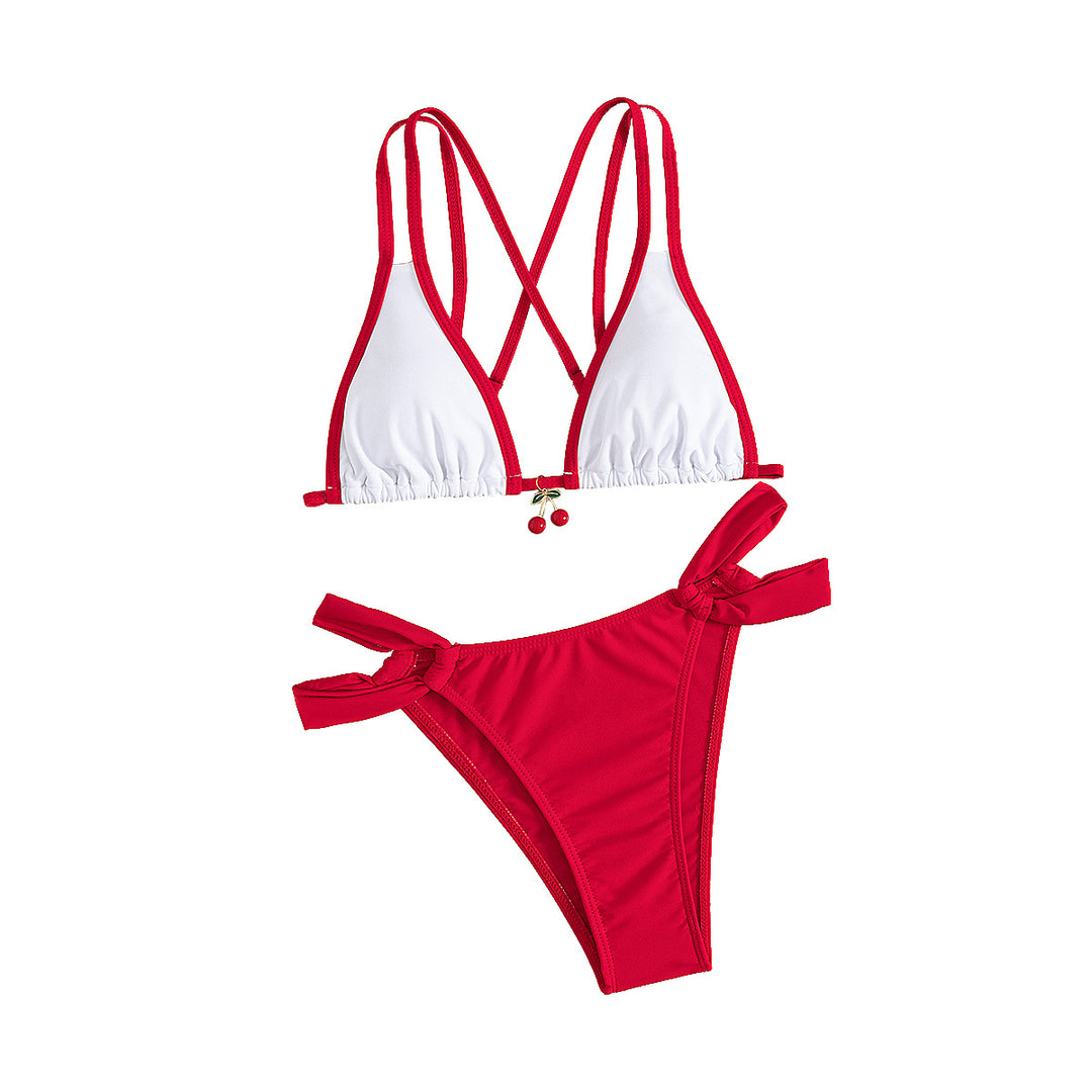 Women Triangle Bikini with fashionable knots and playful details Mune Fashion