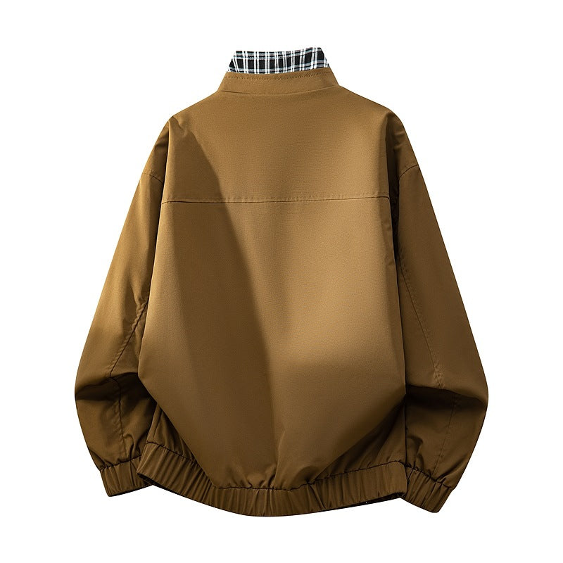 Men's Comfortable Transitional Jacket with Checked Lining Mune Fashion