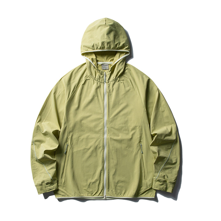 Women's Lightweight Ripstop Outdoor Hoodie Jacket with Raglan Sleeves and Zipper Pockets Mune Fashion