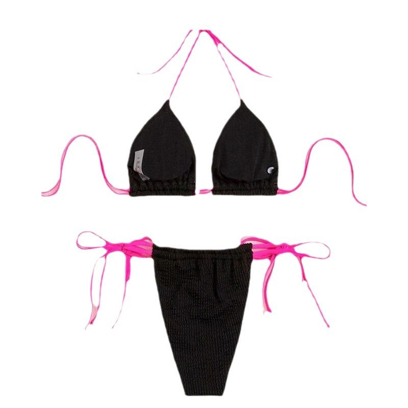 Women Triangle Bikini Set with High Cut Legs and Adjustable Straps Mune Fashion