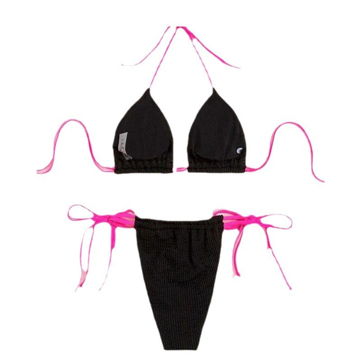 Women Triangle Bikini Set with High Cut Legs and Adjustable Straps Mune Fashion