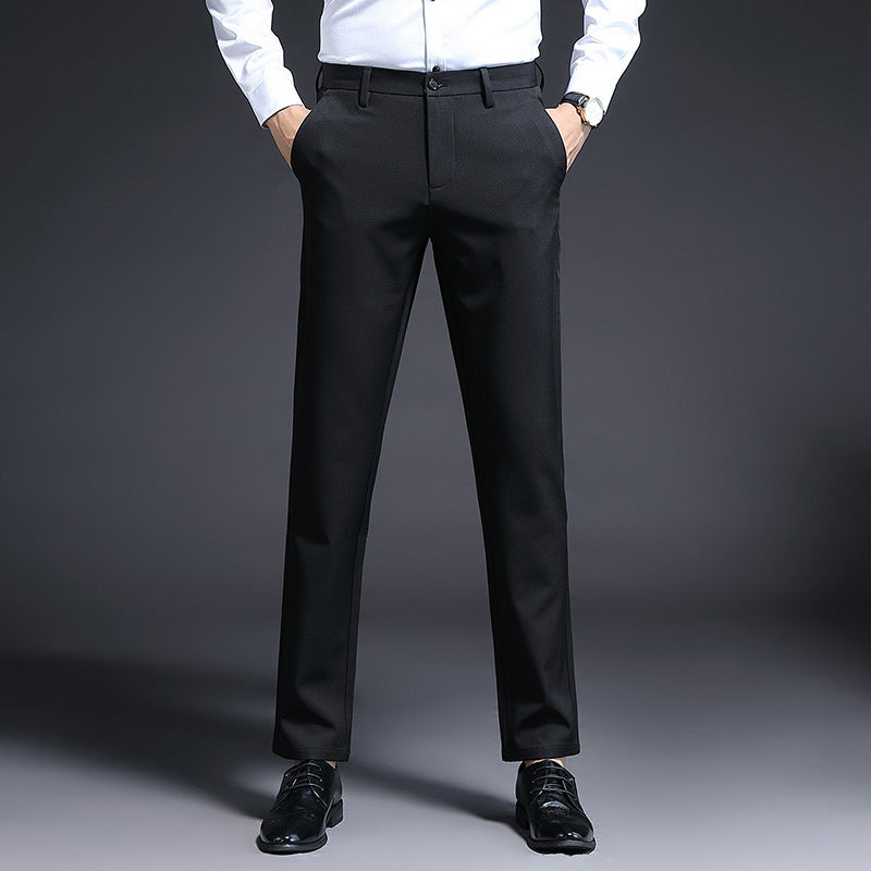 Men's Modern Cut Business Trousers with Crease, Stretch and Easy Care Blend Fabric Mune Fashion