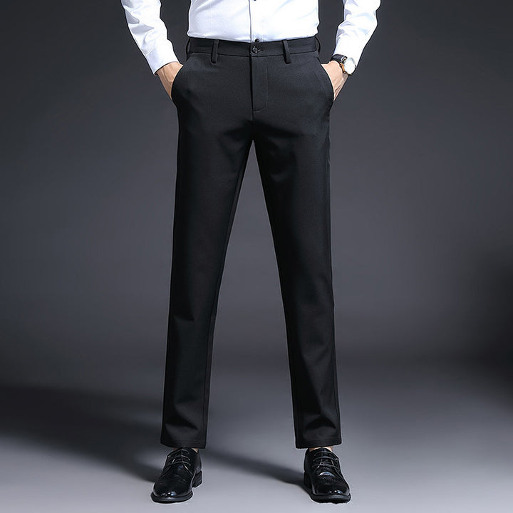 Men's Modern Cut Business Trousers with Crease, Stretch and Easy Care Blend Fabric Mune Fashion