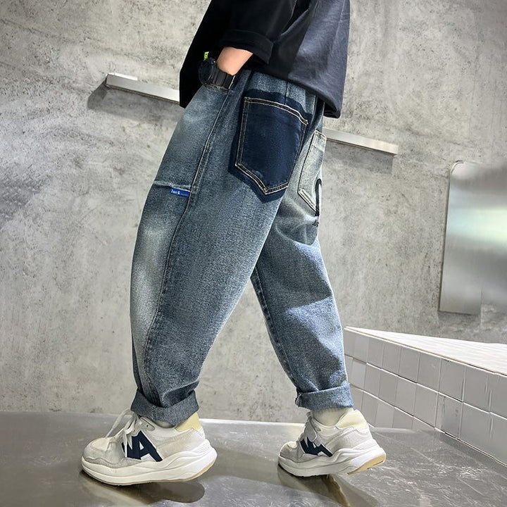 Unisex casual baggy jeans with creative design elements Mune Fashion