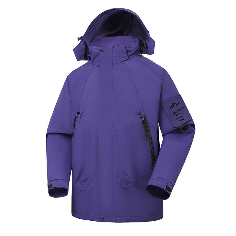 Men's Waterproof Softshell Outdoor Jacket with Adjustable Hood and Sealed Seams Mune Fashion