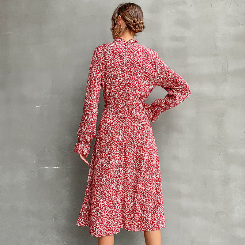 Ladies Floral Maxi Dress with Waist Knot Mune Fashion