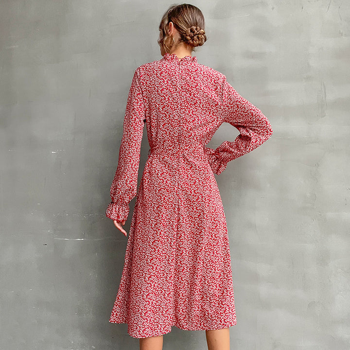 Ladies Floral Maxi Dress with Waist Knot Mune Fashion