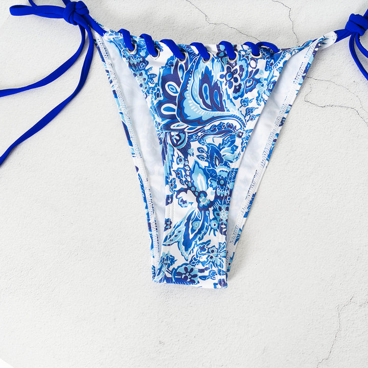 Women's Triangle Bikini with Playful Lace-Up Design Mune Fashion