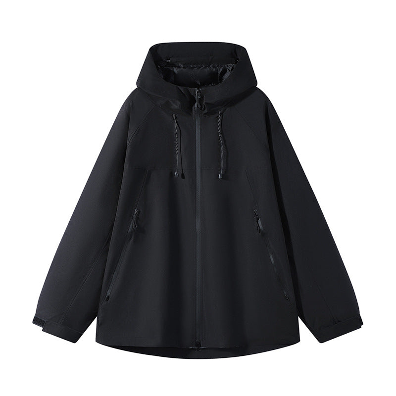 Men's Double Layer Colorblock Softshell Hooded Jacket in Urban Outdoor Cut Mune Fashion