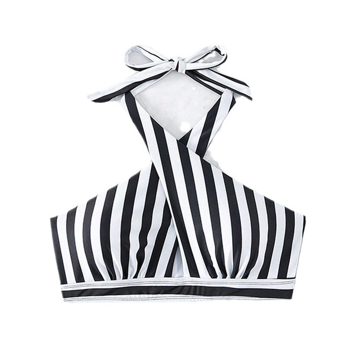 Ladies triangle bikini top with stylish wrap design and elastic straps Mune Fashion