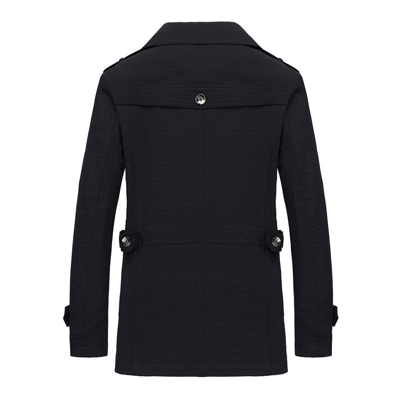 Men's short coat in urban pilot style with checked inner lining Mune Fashion
