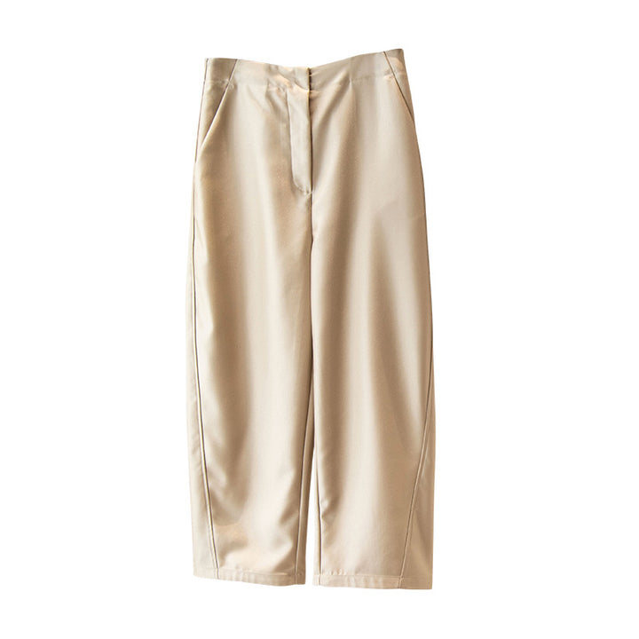 Women Elegant Wide Fabric Pants Mune Fashion