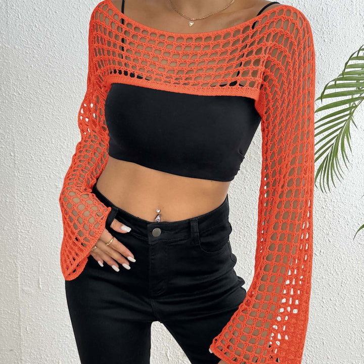 Women's crochet top with wide sleeves Mune Fashion