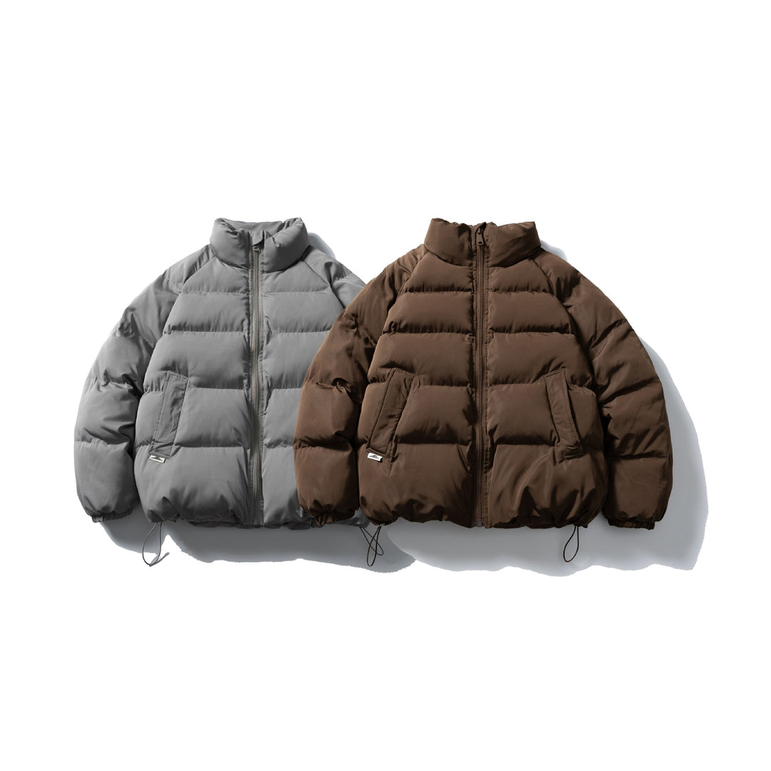Unisex Short Cut Quilted Jacket in Boxy Cut with High Collar and Drawstring Mune Fashion